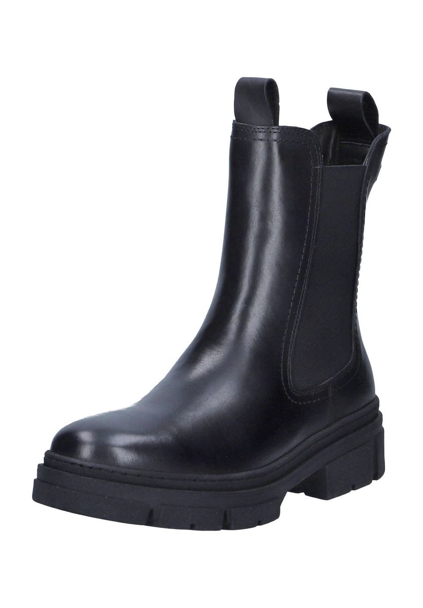 Leder-Chelsea-Boots mit Plateausohle