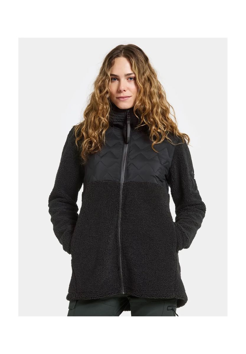 Lange gesteppte Hybridjacke