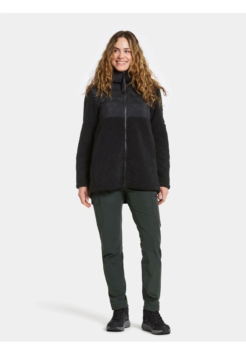 Lange gesteppte Hybridjacke
