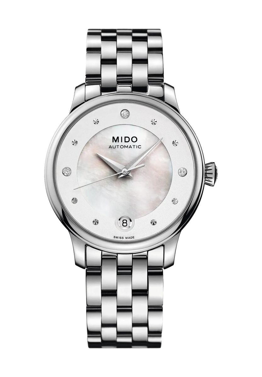 Elegante Automatik-Armbanduhr mit Diamanten