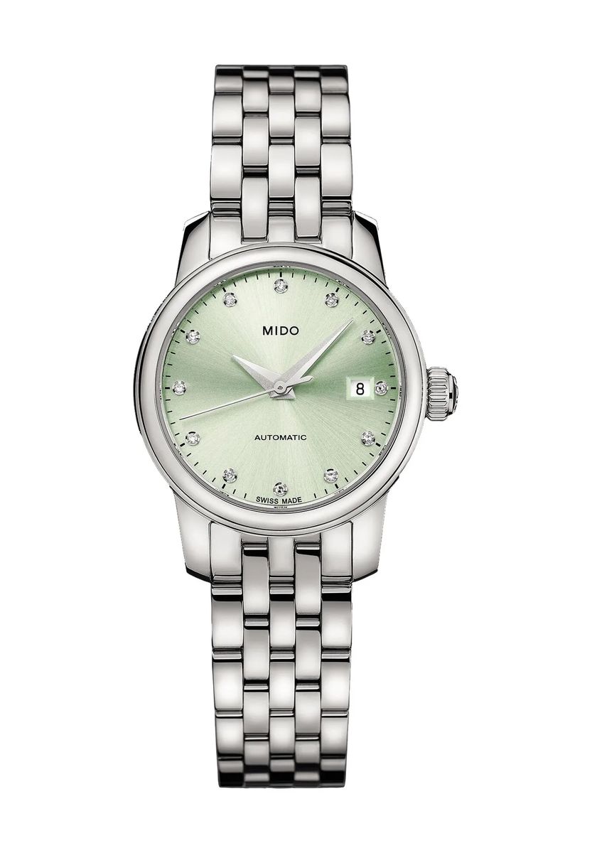 Elegante Automatik-Armbanduhr mit Diamantzifferblatt