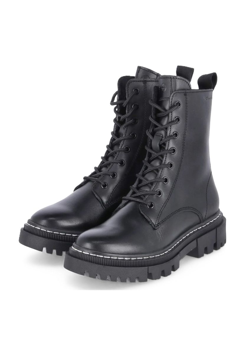 Robuste Leder-Schnürstiefeletten