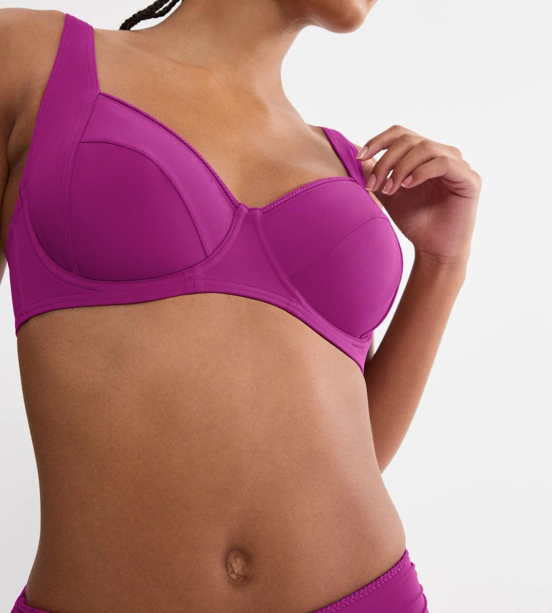 Bügel-Bikini-Oberteil mit Zierborte