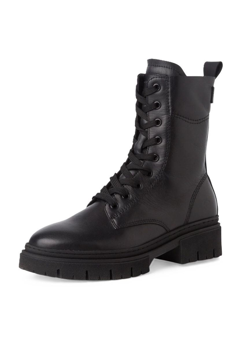 Robuste Leder-Schnürstiefeletten