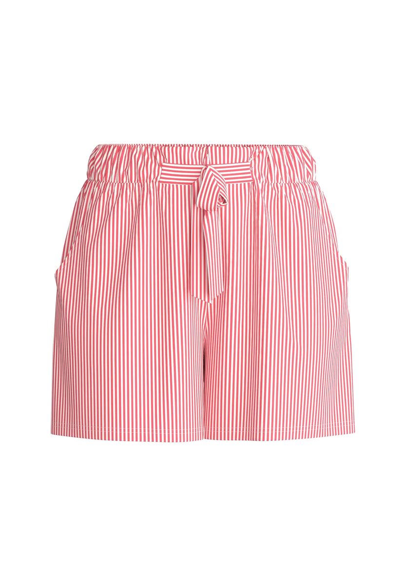 Gestreifte Lounge-Shorts mit Bindeband