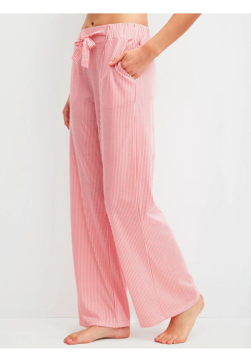 Gestreifte Loungehose mit Tunnelzug