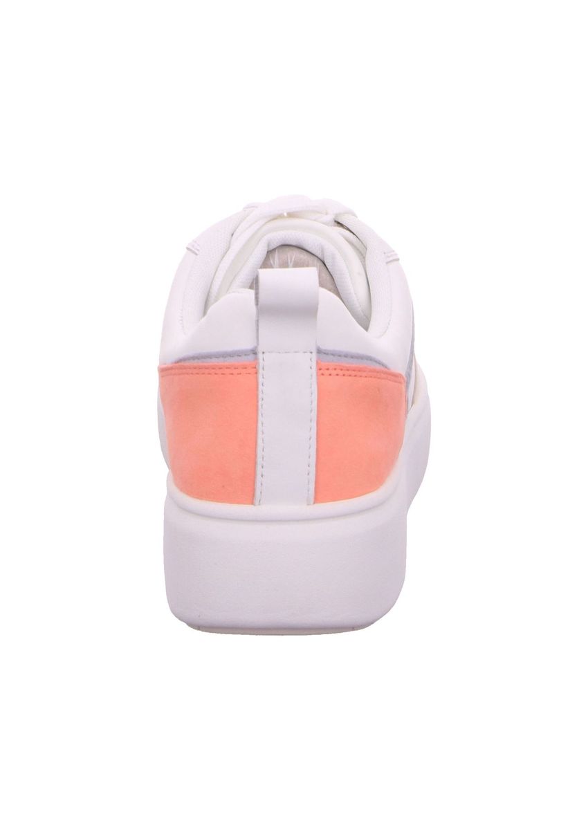 Leder-Sneaker mit Plateau und Farbakzenten