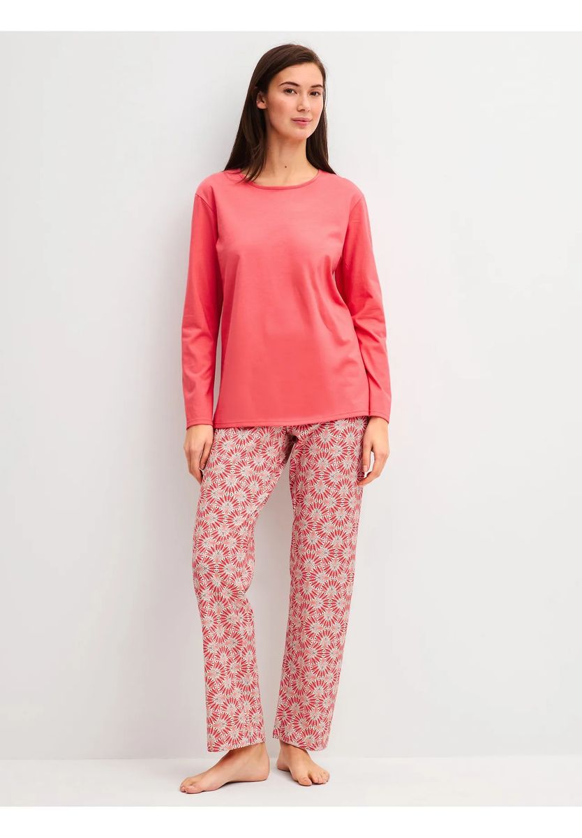 Langarm-Pyjama-Set aus Baumwolle