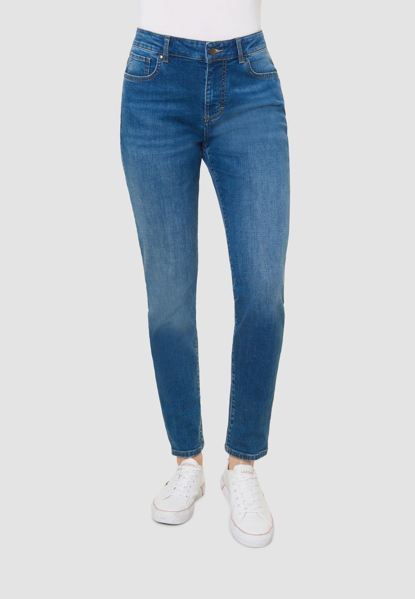 Slim-Fit-Jeans mit mittlerem Bund