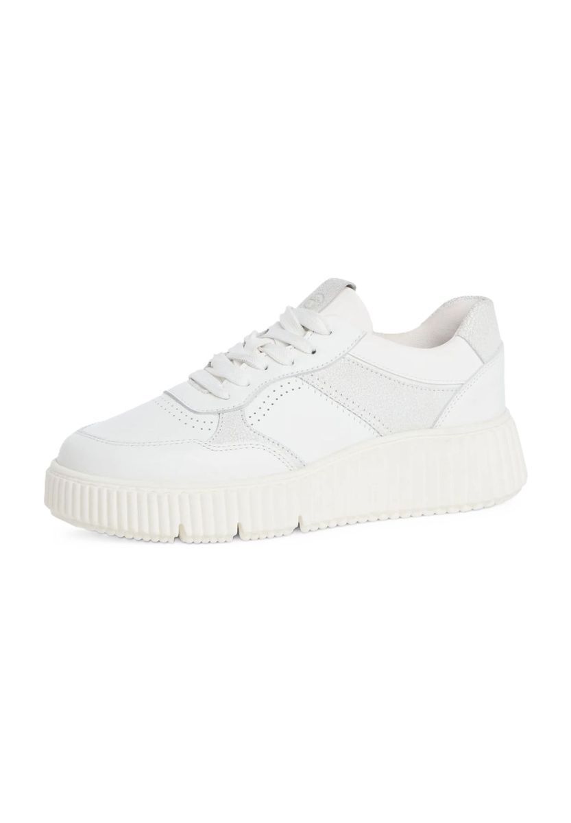 Clean Weiße Plateau-Sneaker
