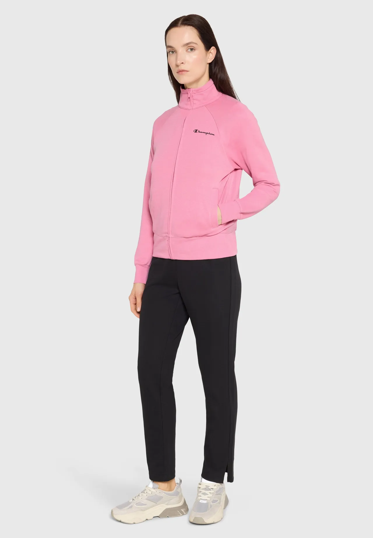 Sportliche Sweatjacke mit gerippten Details