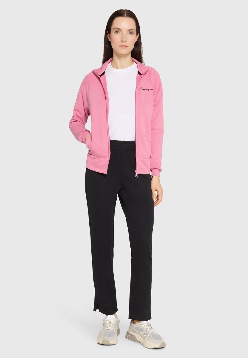Sportliche Sweatjacke mit gerippten Details