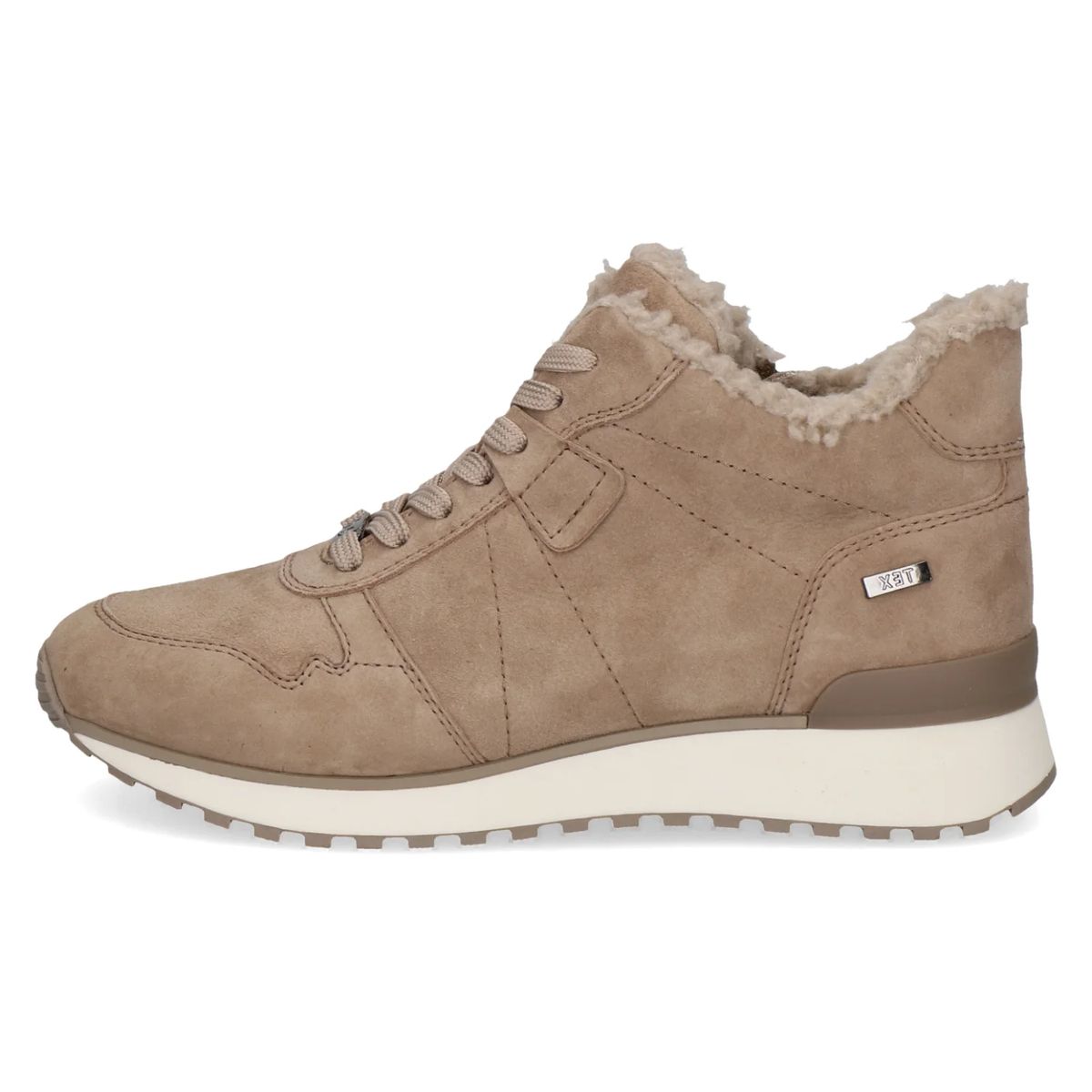 Gefütterte Wildleder High-Top Sneaker