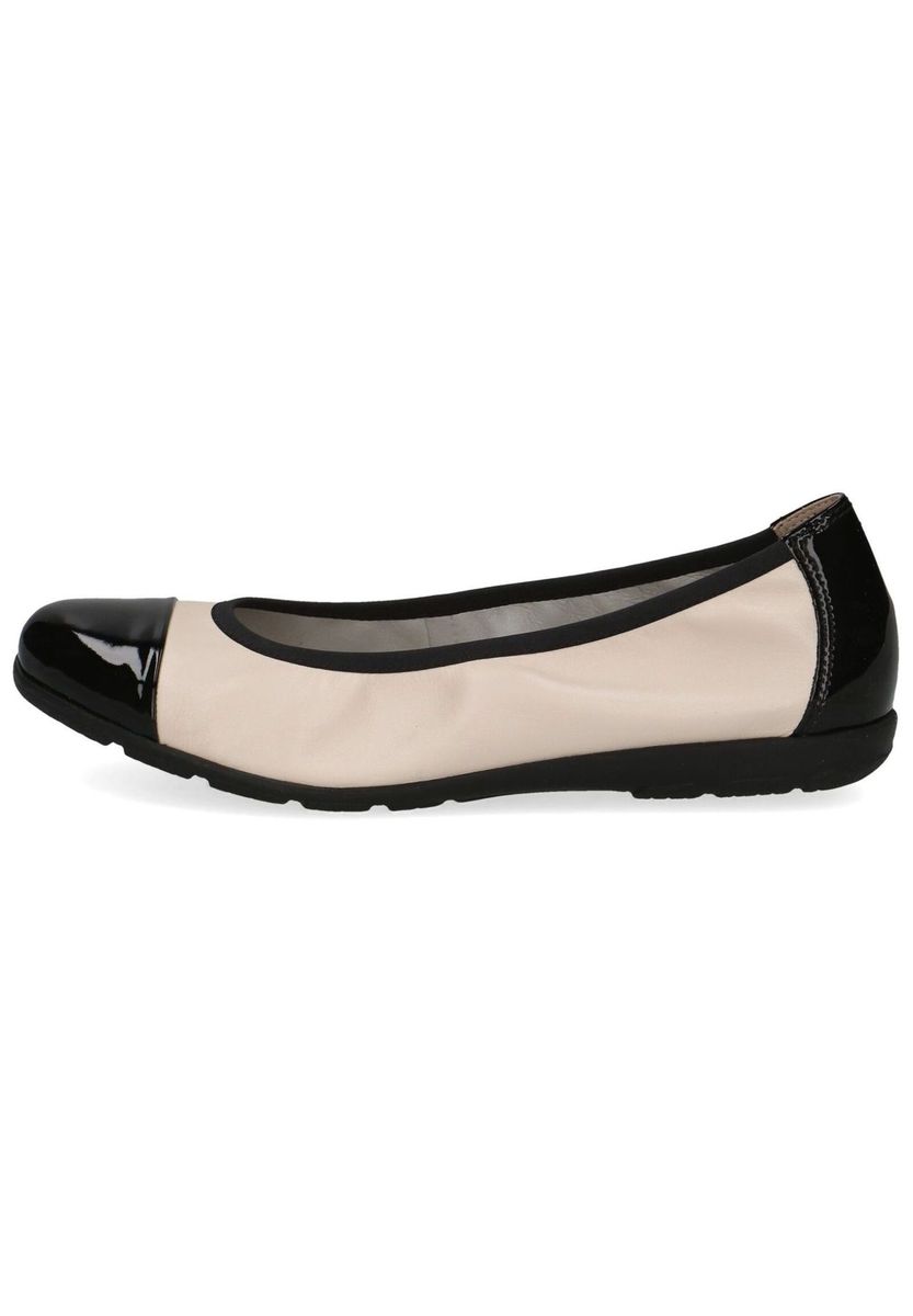 Elegante Leder-Ballerinas mit Kappe
