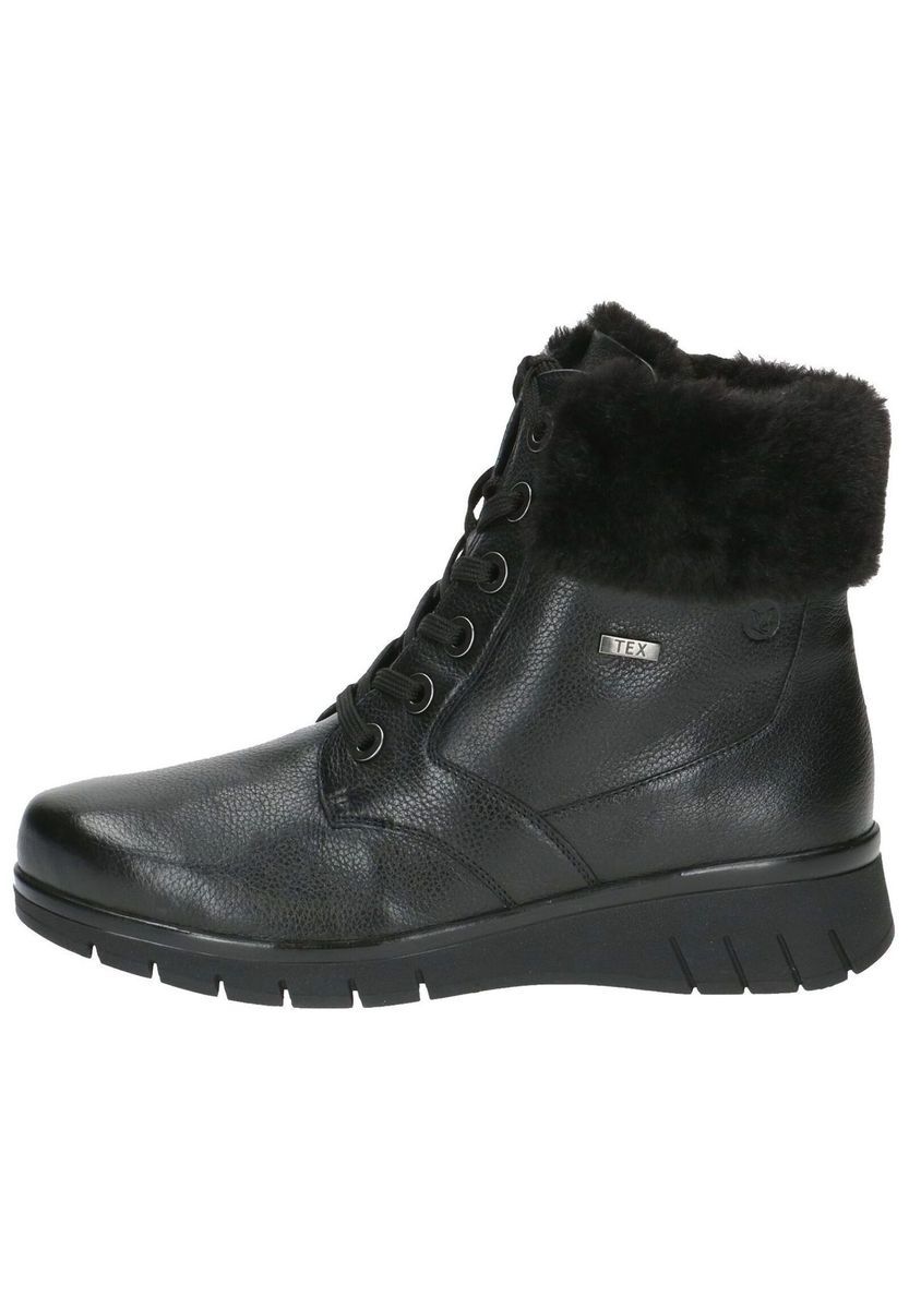 Gefütterte Leder-Schnürstiefeletten