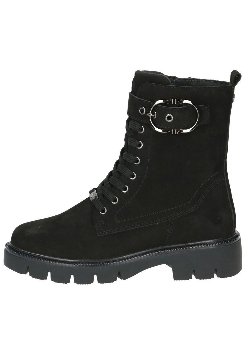 Schnürstiefeletten aus Rauleder