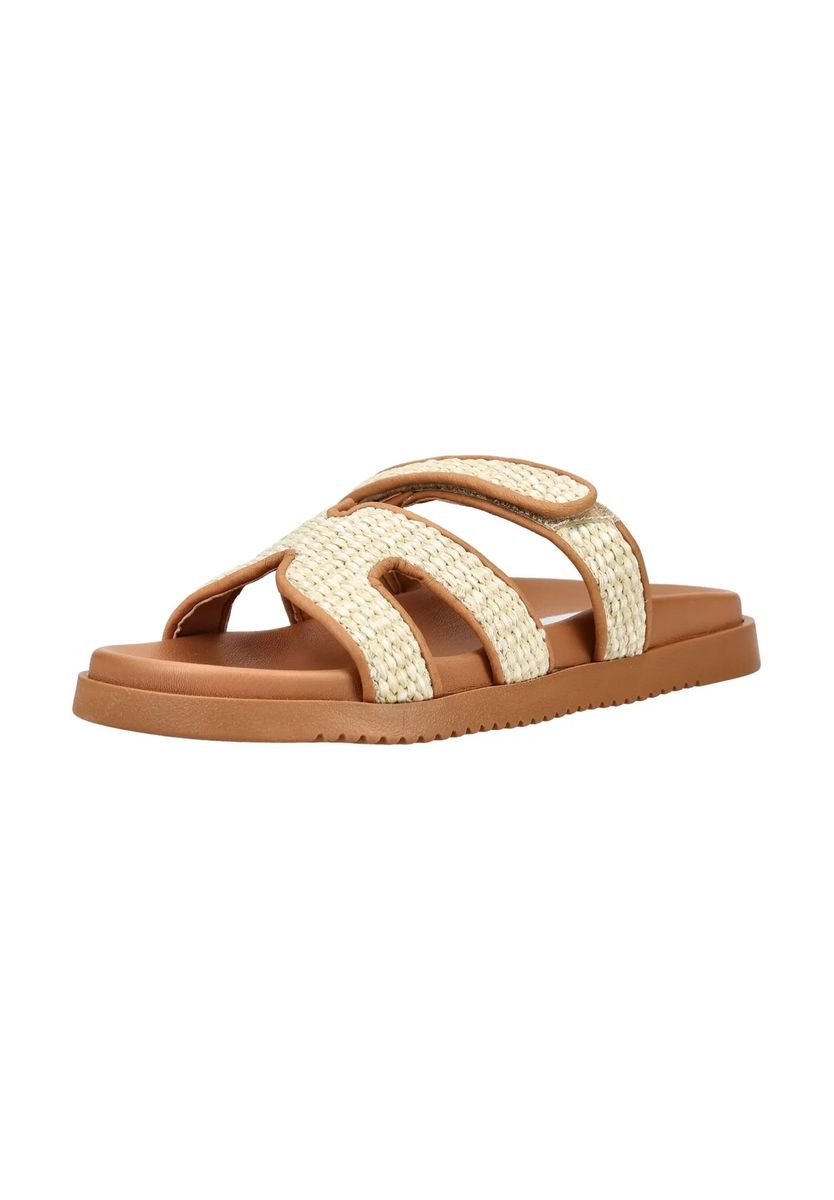 Geflochtene Bast-Sandalen mit Klettverschluss