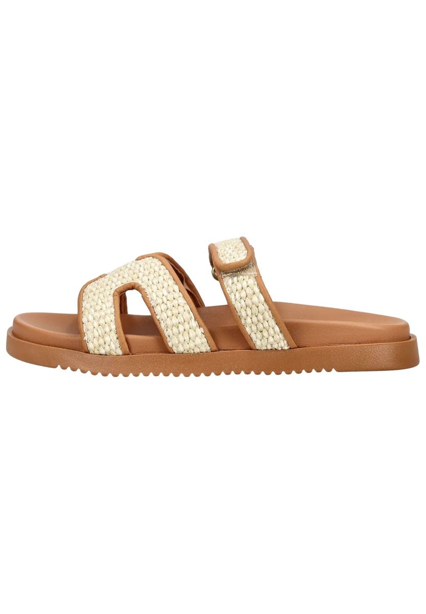 Geflochtene Bast-Sandalen mit Klettverschluss