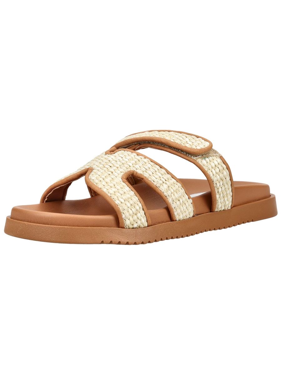 Geflochtene Bast-Sandalen mit Klettverschluss