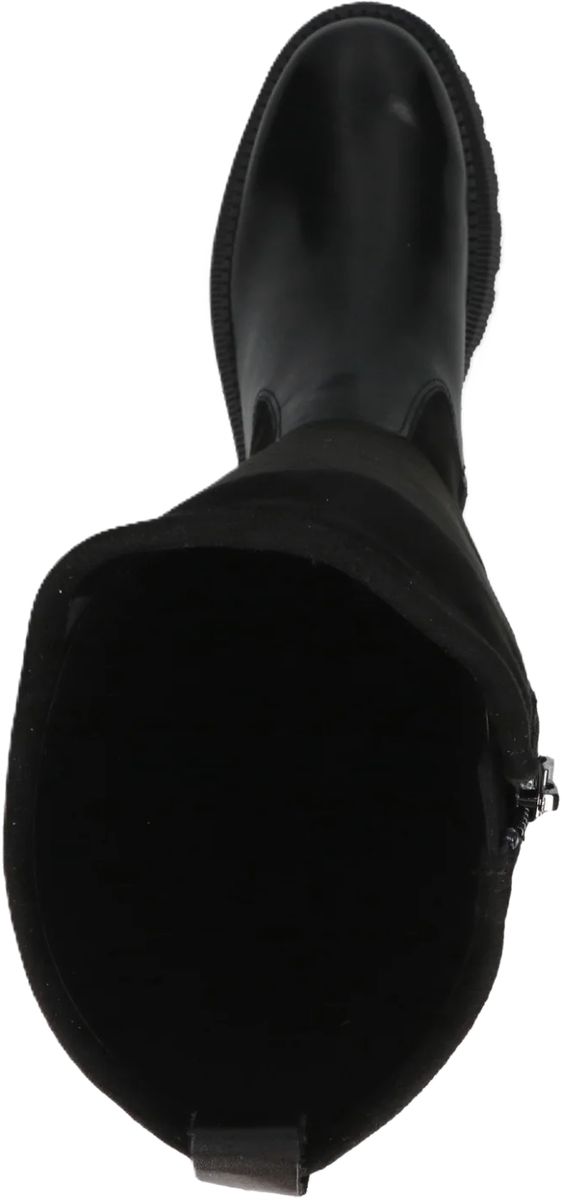 Kniehohe Lederstiefel mit Plateausohle