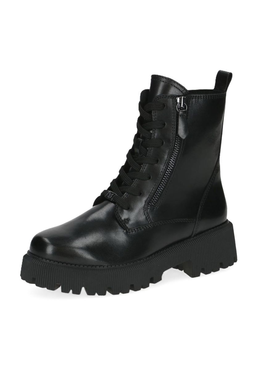 Robuste Leder Schnürstiefeletten