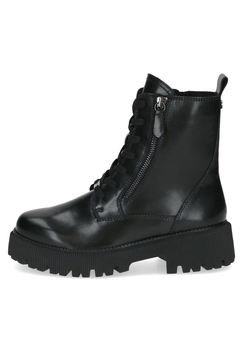 Robuste Leder Schnürstiefeletten
