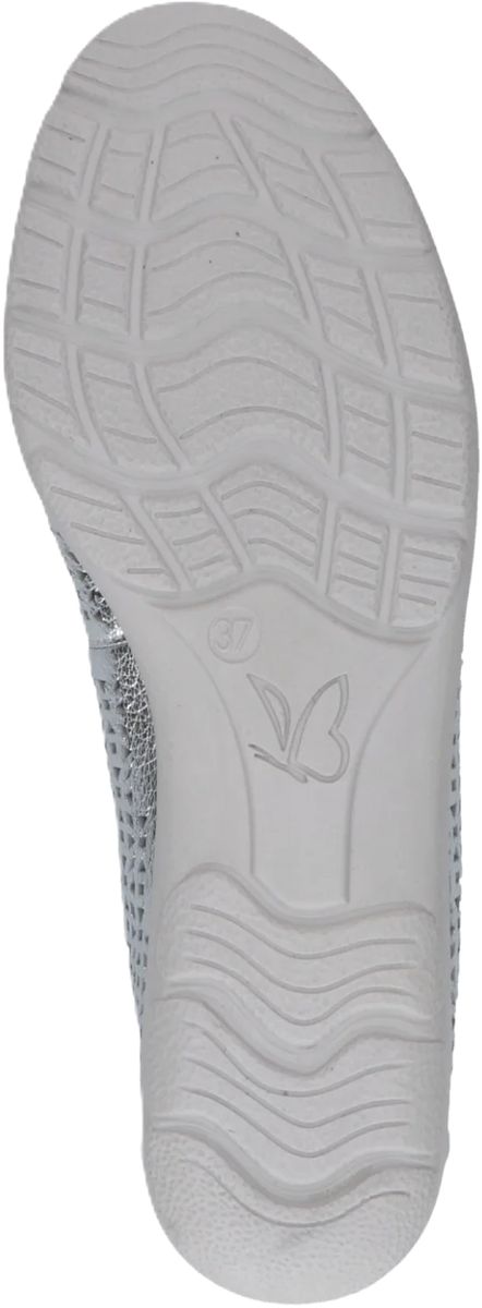 Elegante lasergeschnittene Metallic-Ballerinas