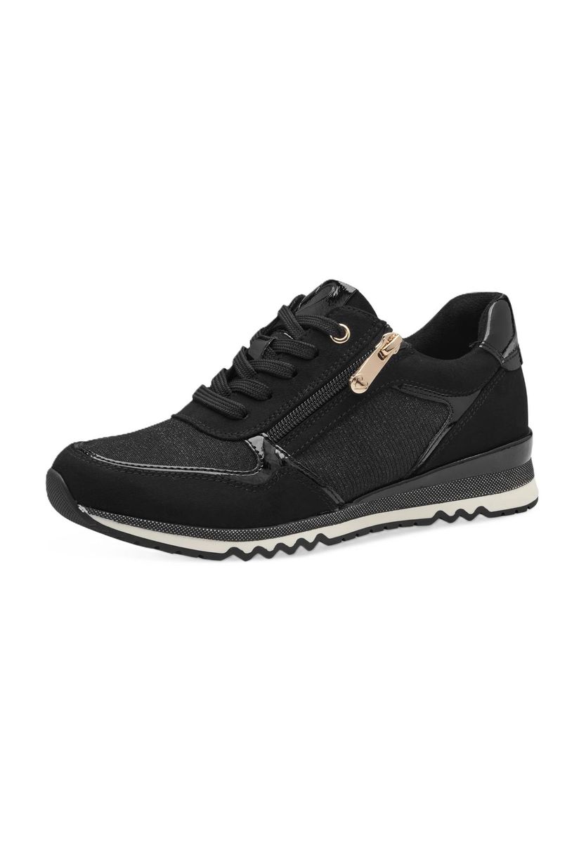 Schimmernde Sneaker mit Seitenreißverschluss