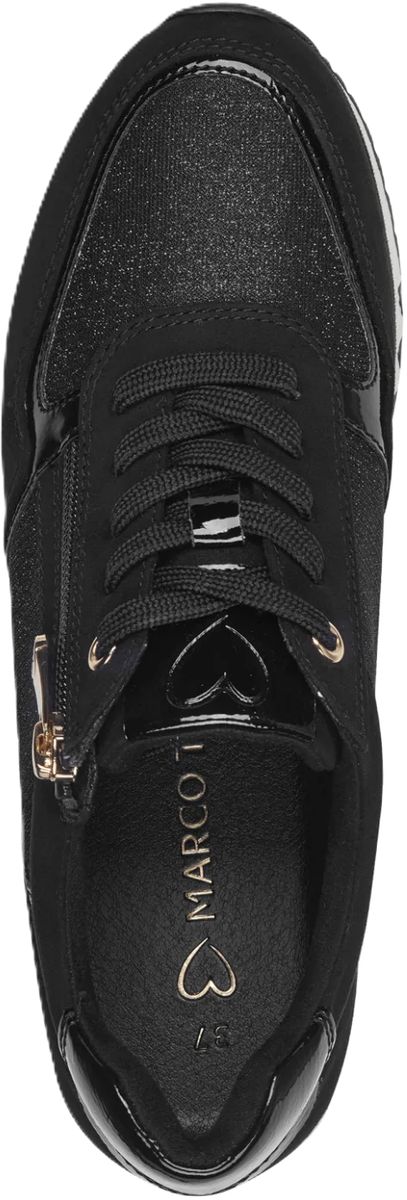Schimmernde Sneaker mit Seitenreißverschluss