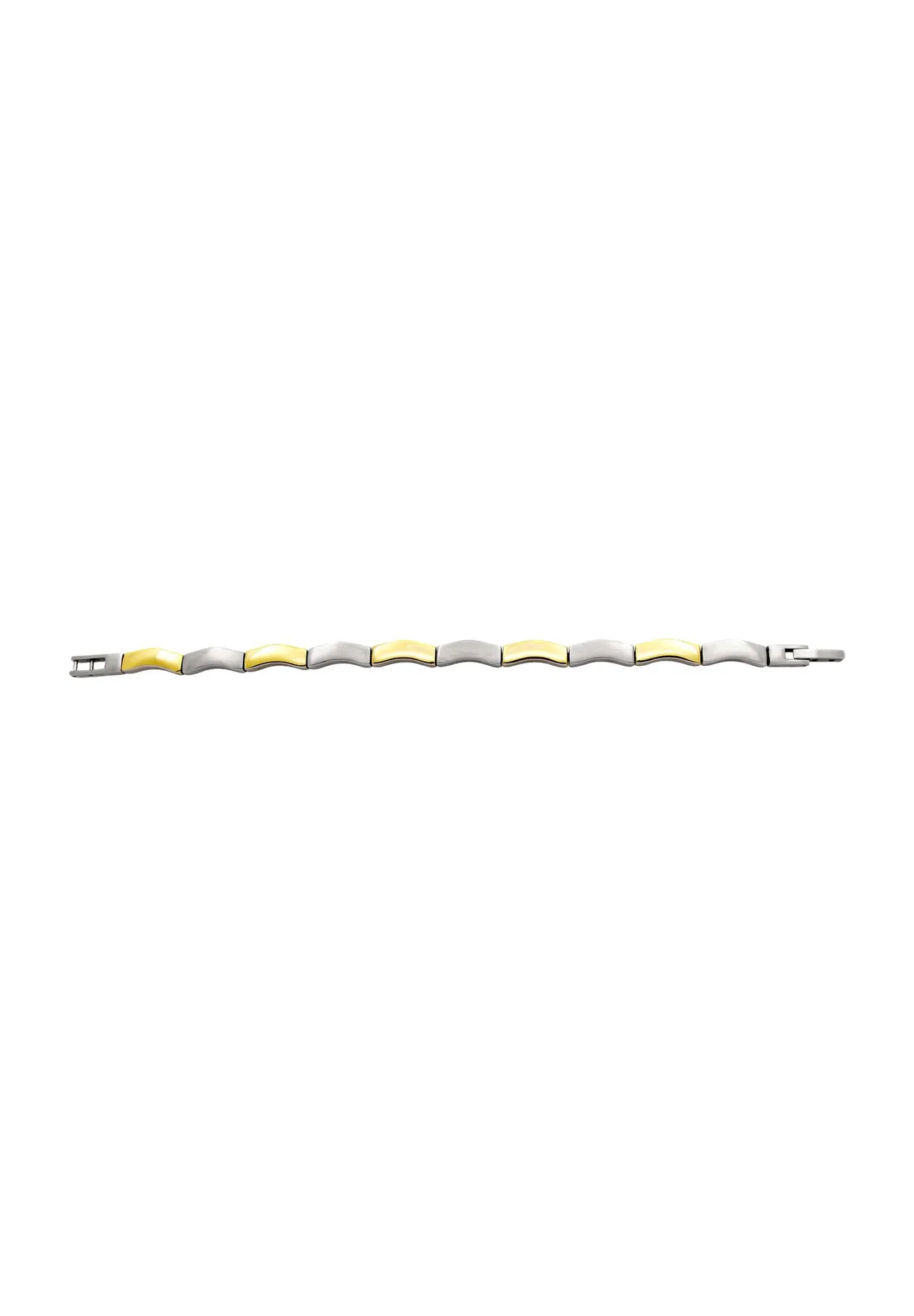 Zweifarbiges Gliederarmband in Matt-Optik