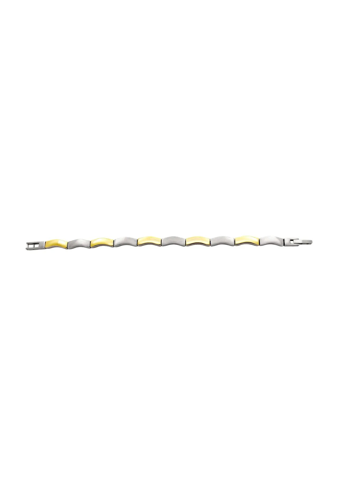 Zweifarbiges Gliederarmband in Matt-Optik