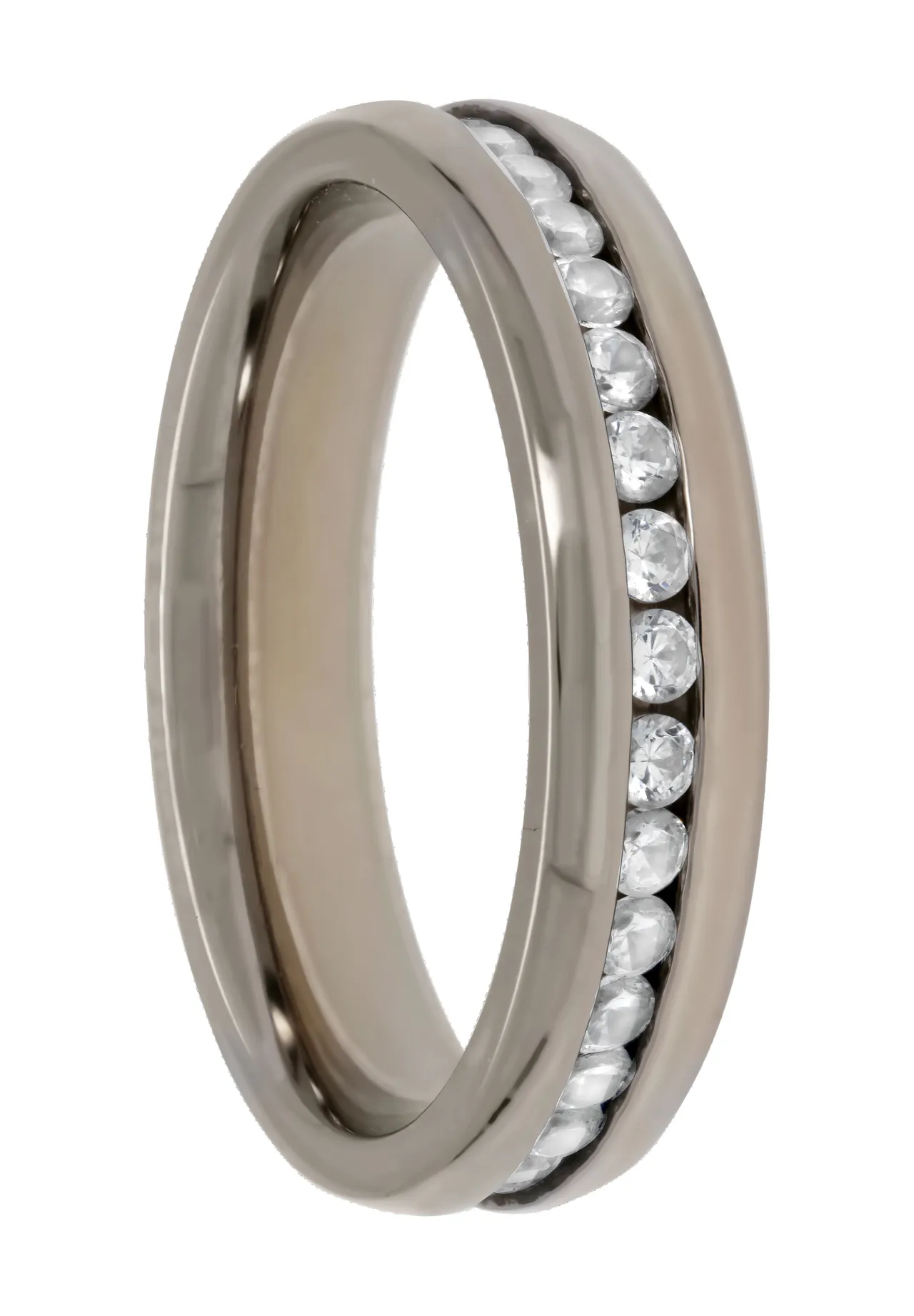 Eleganter Titanring mit Kanalfassung