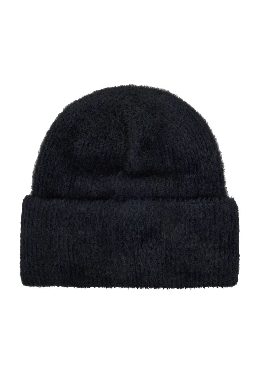 Strukturierte Strickmütze mit Umschlag