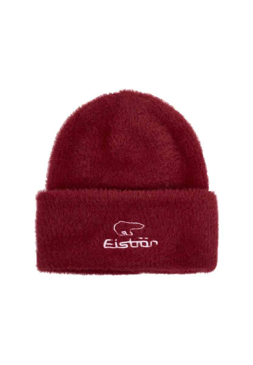 Flauschige strukturierte Strickmütze