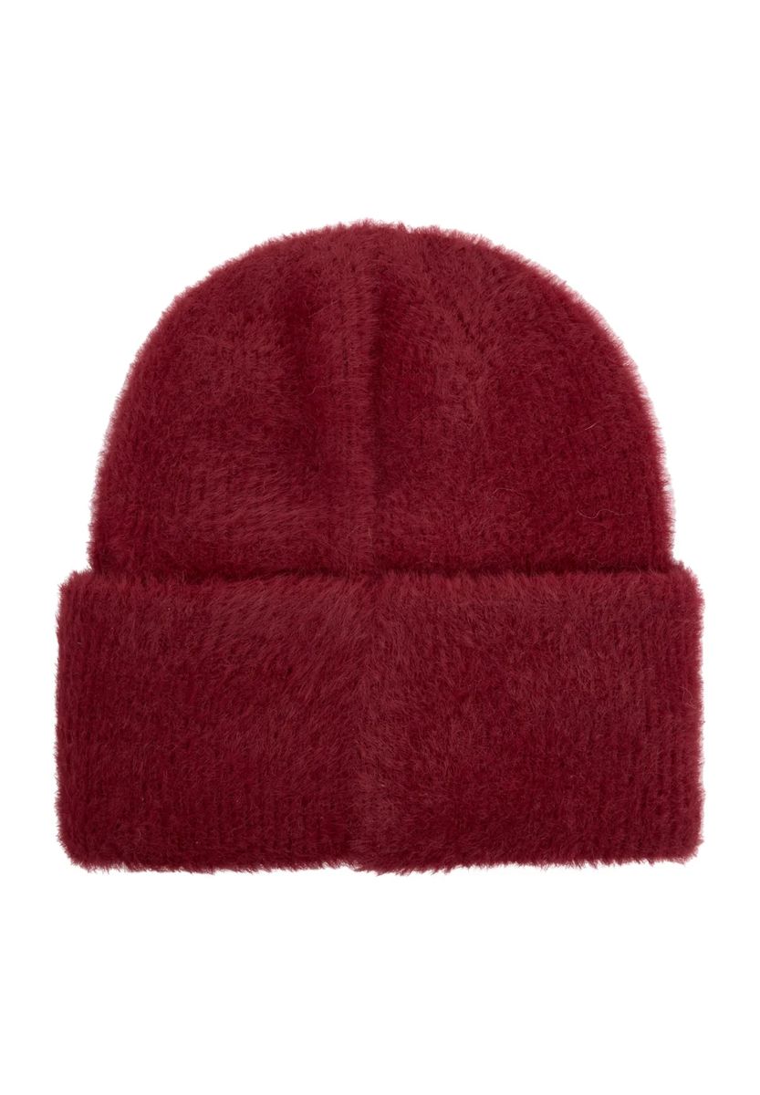 Flauschige strukturierte Strickmütze