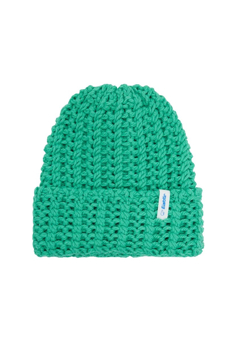 Grobstrick-Beanie mit Umschlag