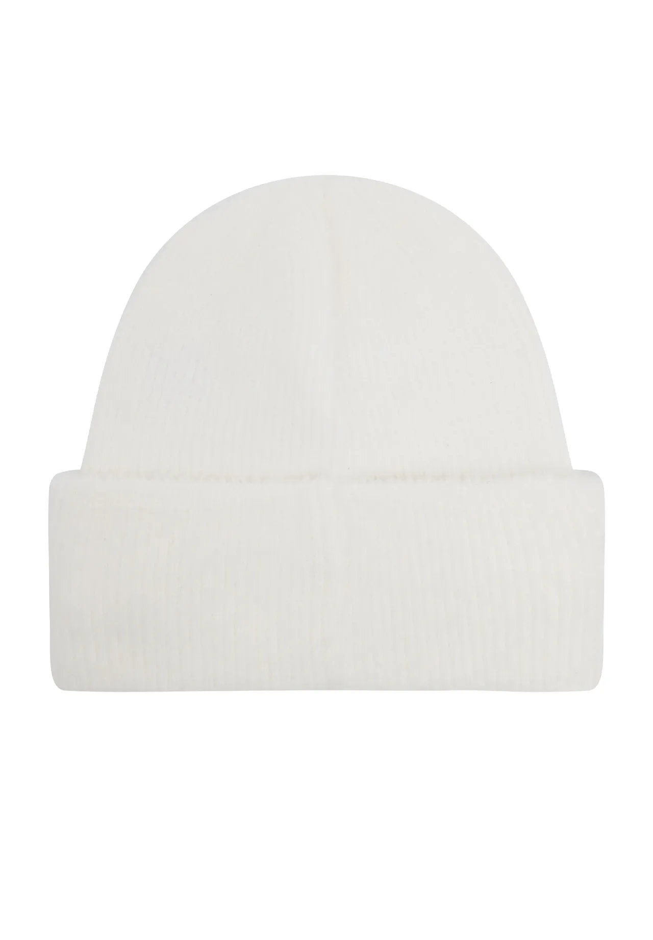 Rippstrick-Beanie mit Logo-Stickerei