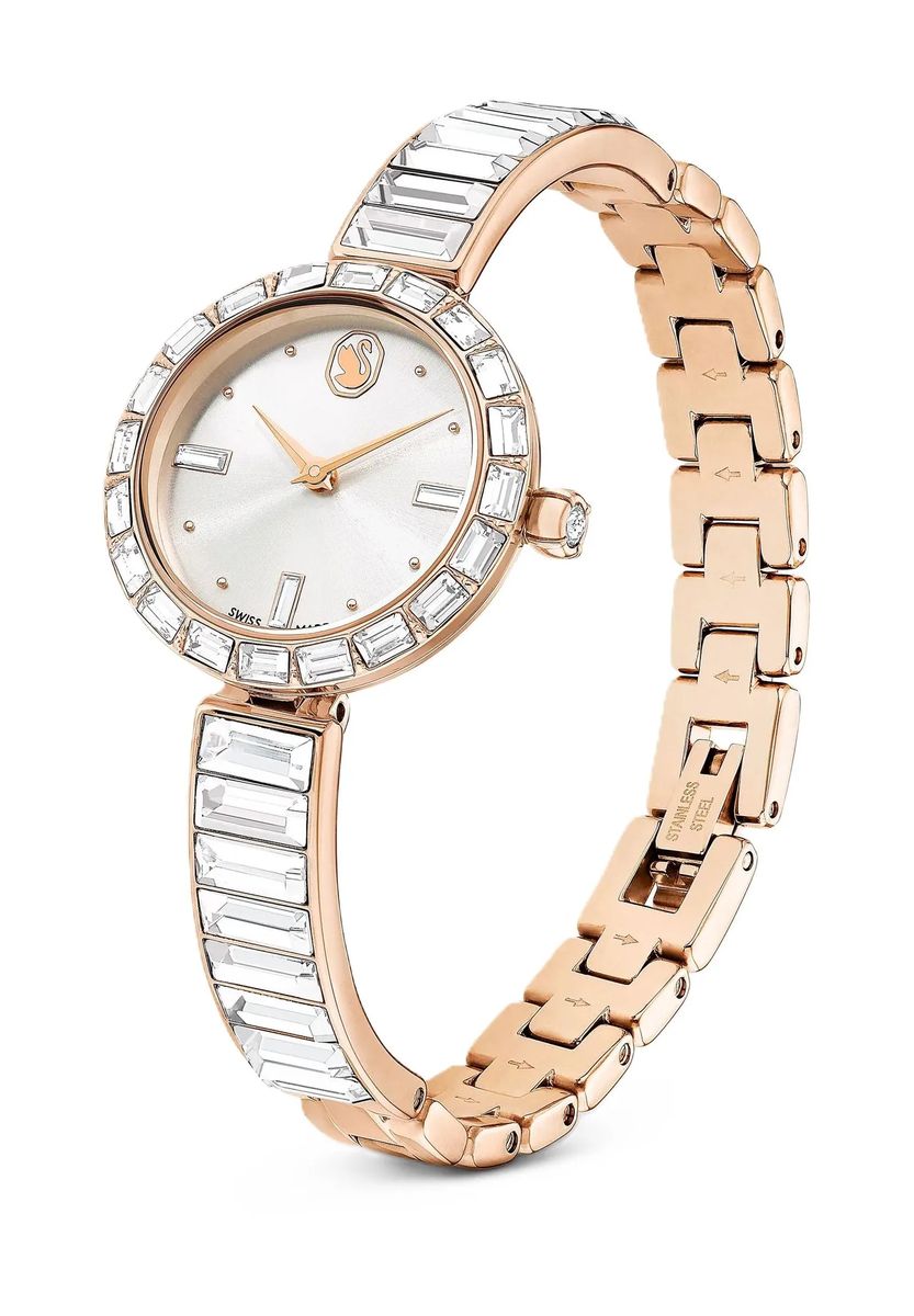 Elegante Baguette-Kristall Armbanduhr