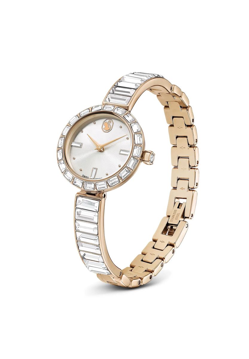 Elegante Baguette-Kristall Armbanduhr