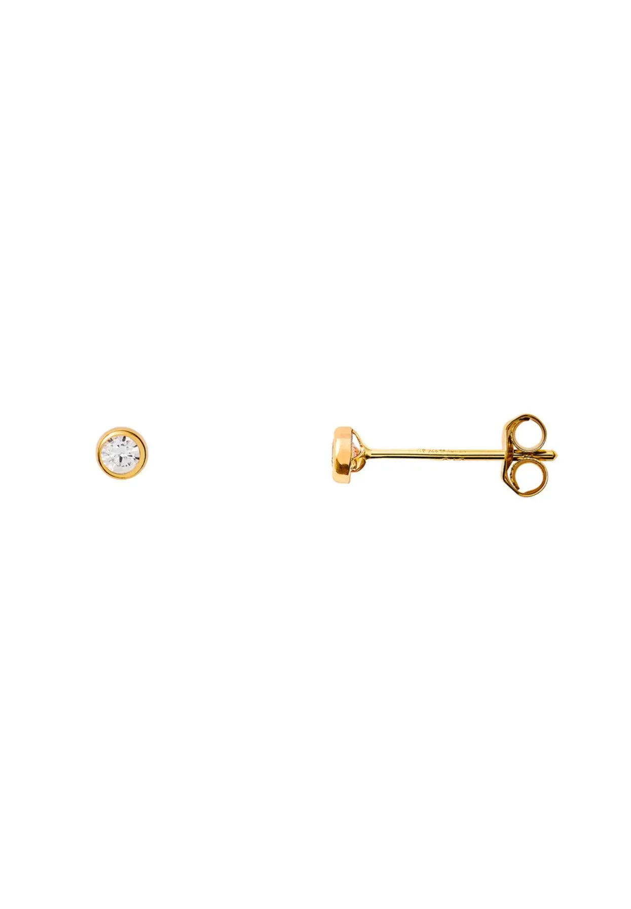 Zirkonia-Ohrstecker in Goldzarge