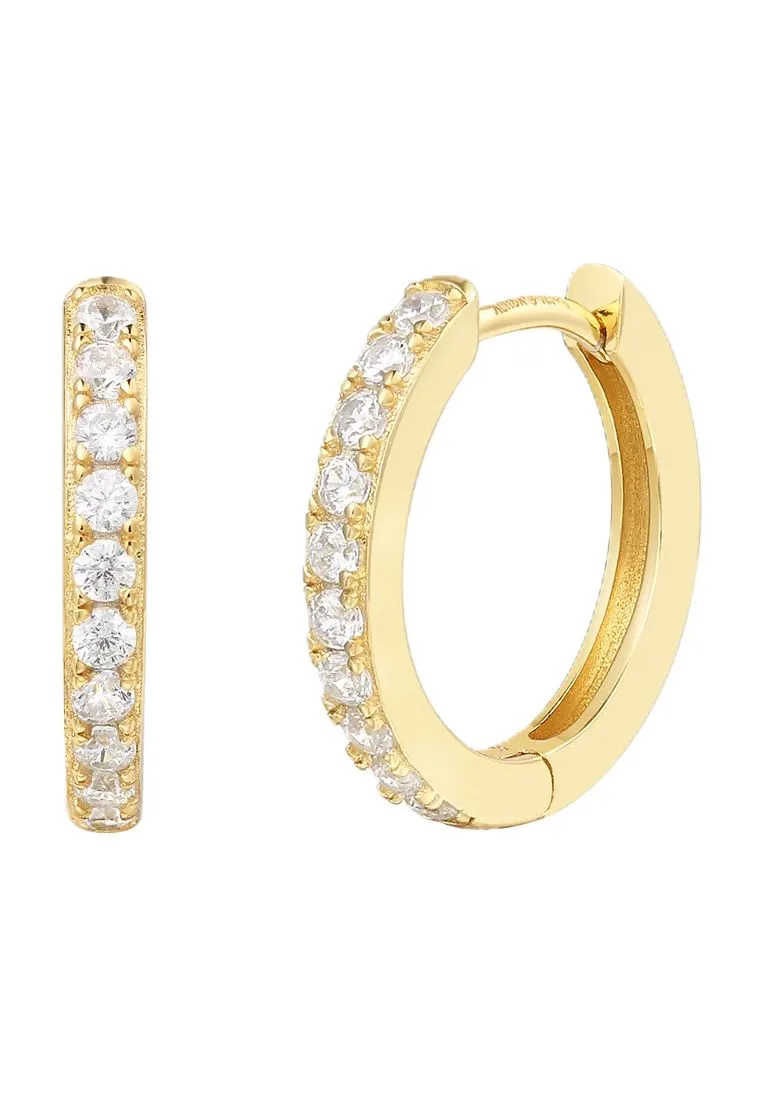 Funkelnde Zirkonia Gold Creolen