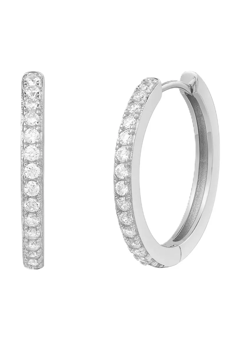 Elegante Creolen mit Zirkonia-Steinen