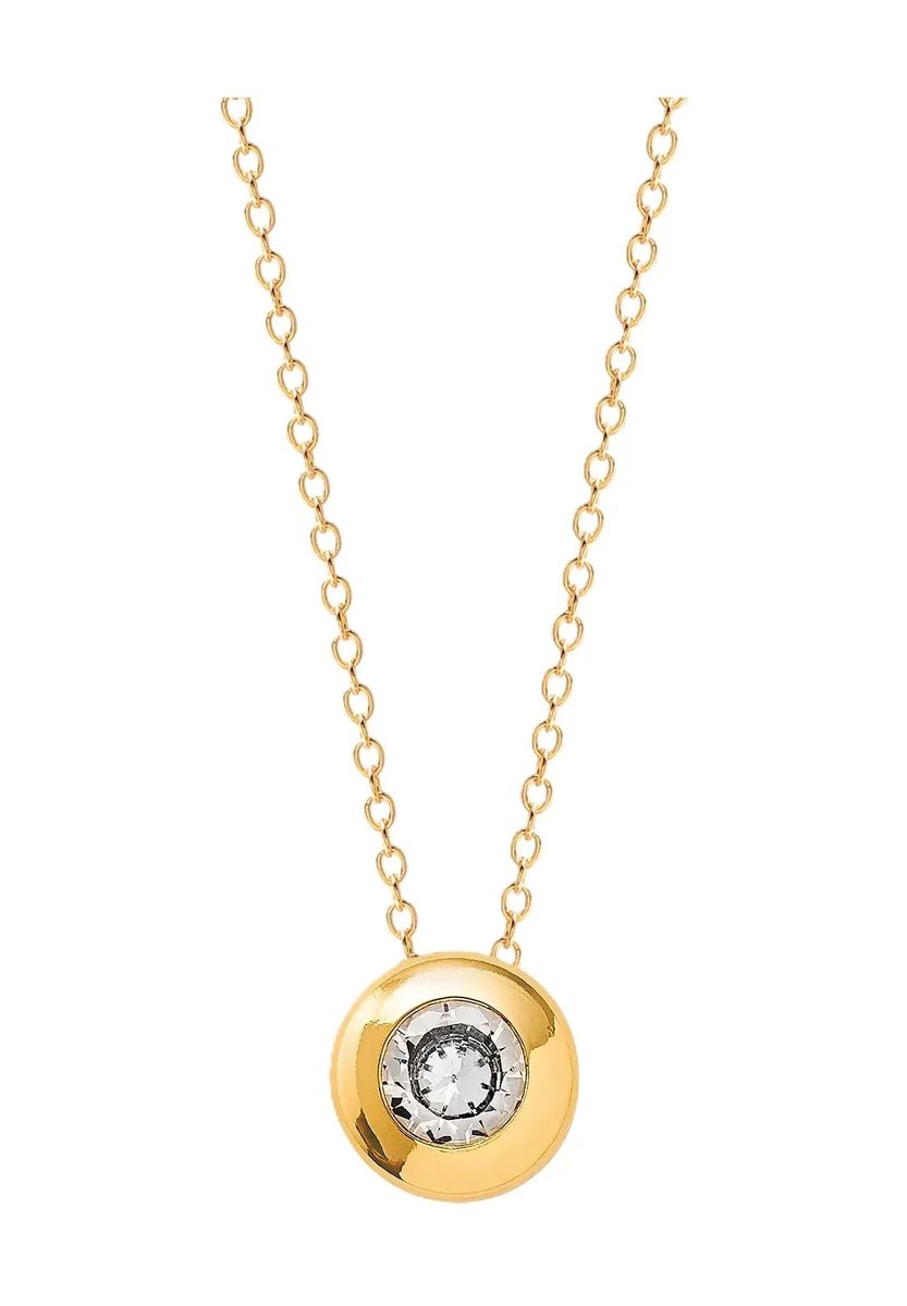 Elegante Goldkette mit Zirkonia-Anhänger
