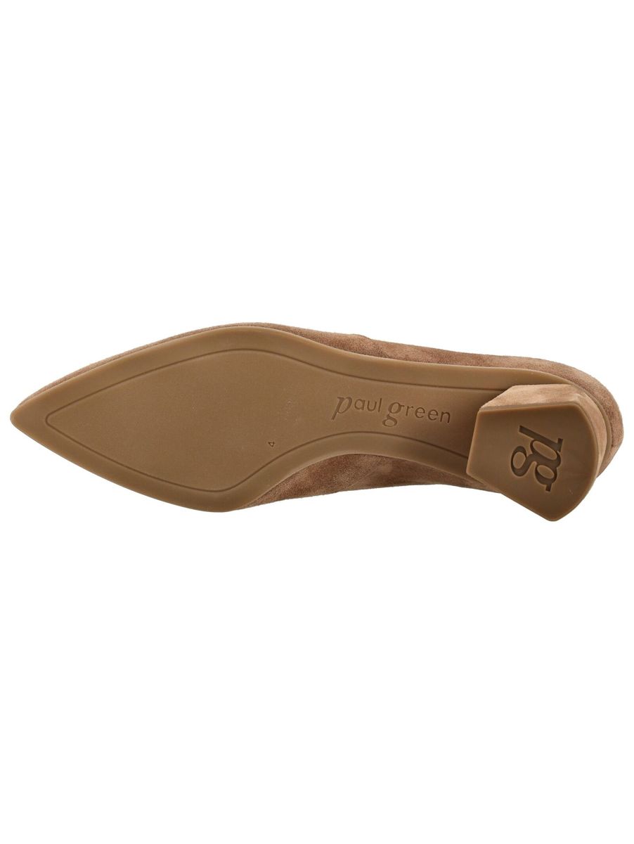 Spitze Velours-Pumps mit Blockabsatz