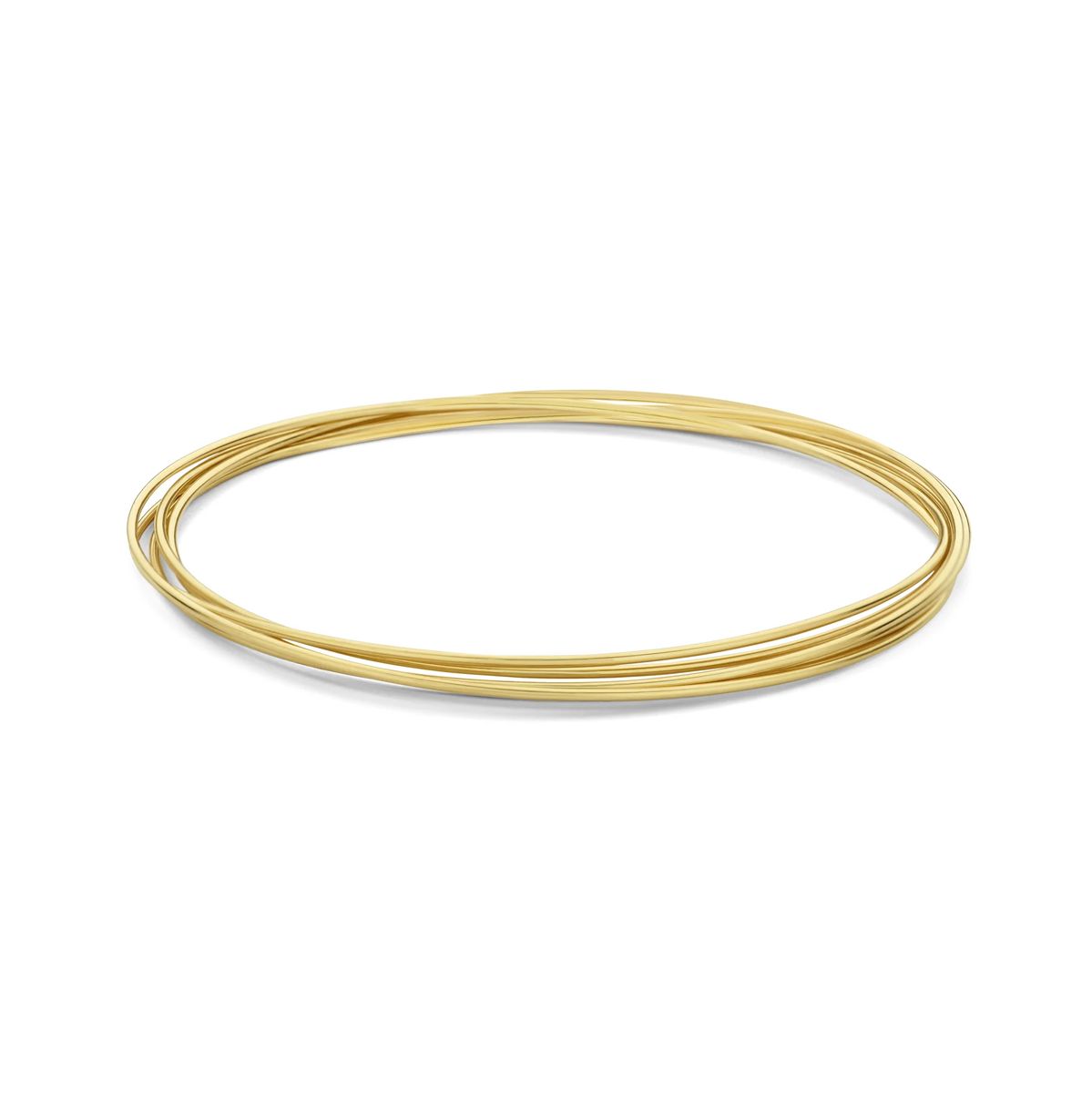Elegante Stapelbare 14-Karat Gold-Armreifen