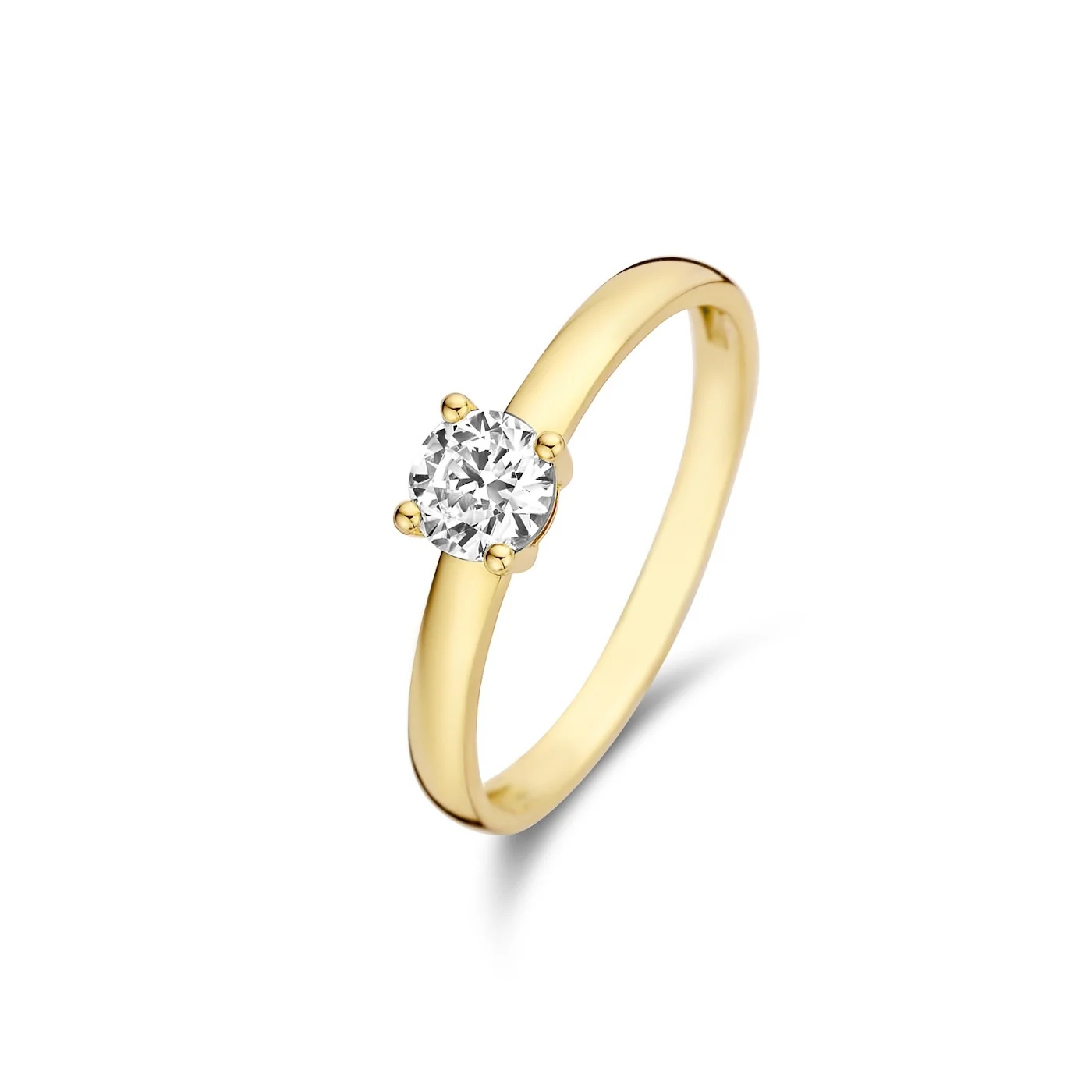 Eleganter Gold Solitärring