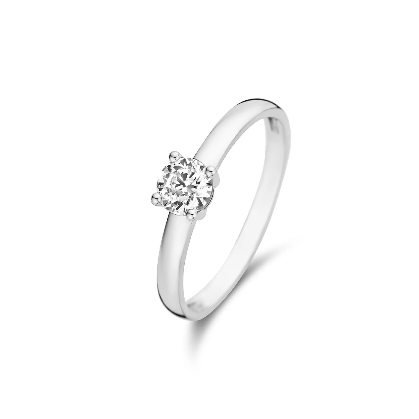 Solitärring mit Zirkonia Stein