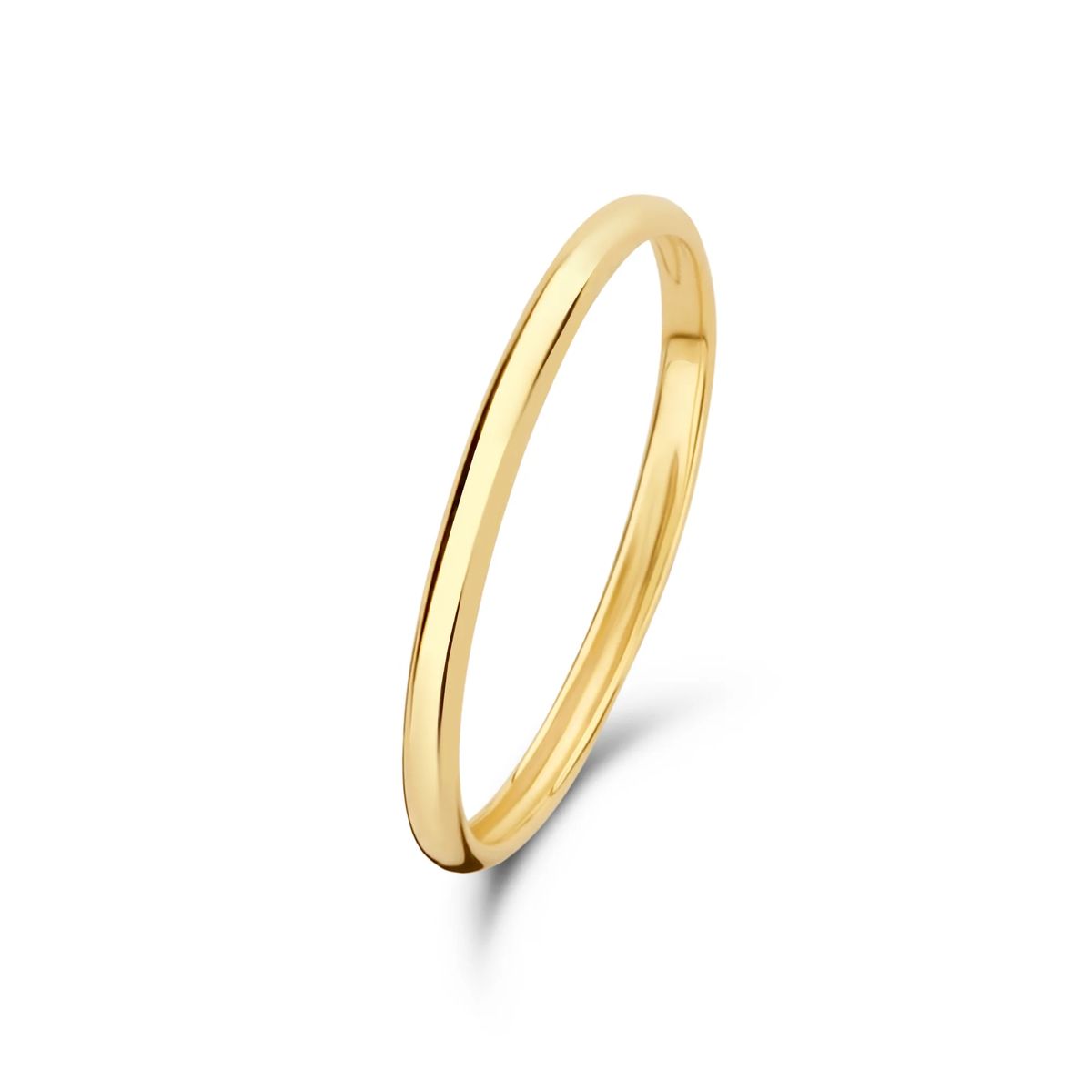 Minimalistischer 14-Karat Gold-Stapelring
