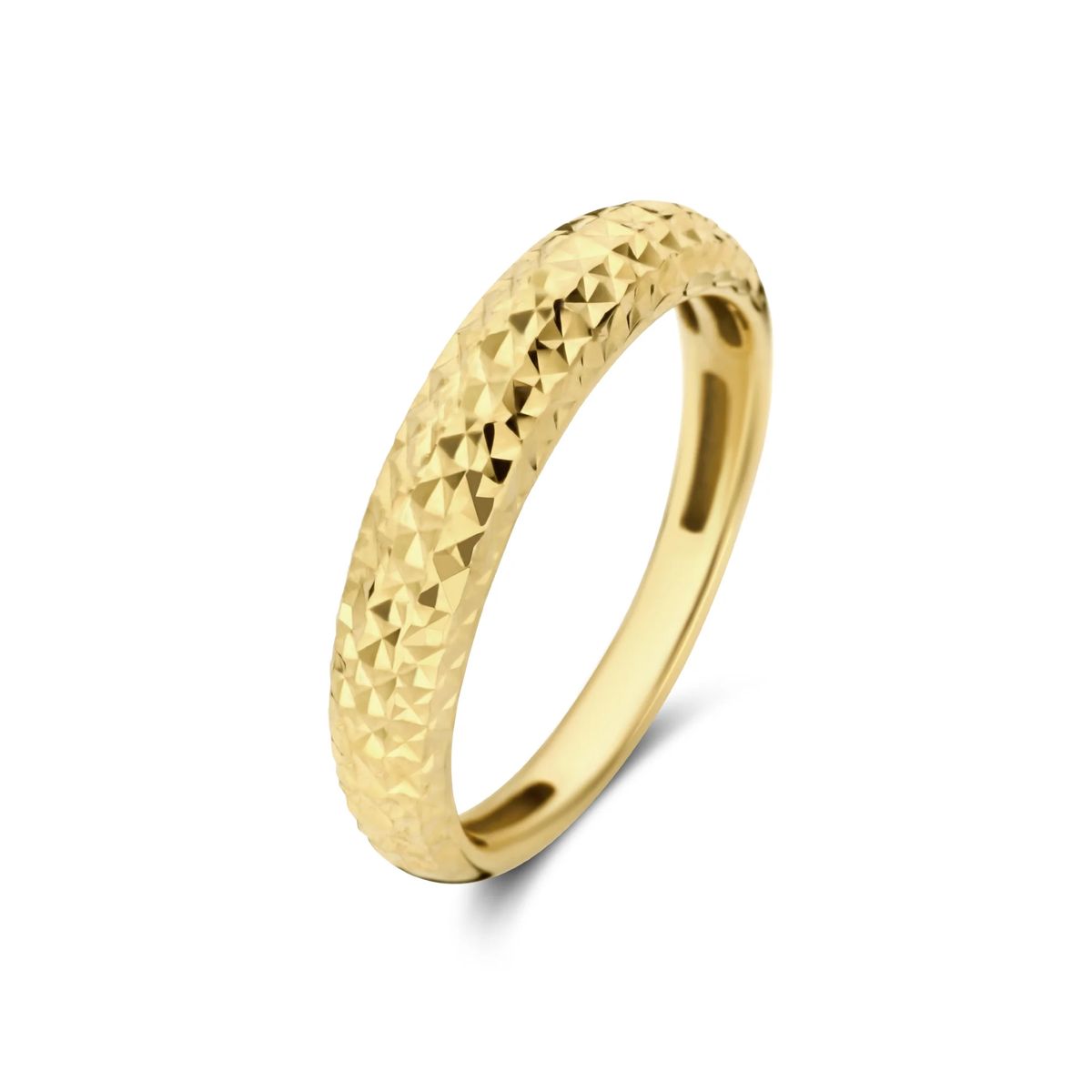 Eleganter Goldring mit Diamantschliff