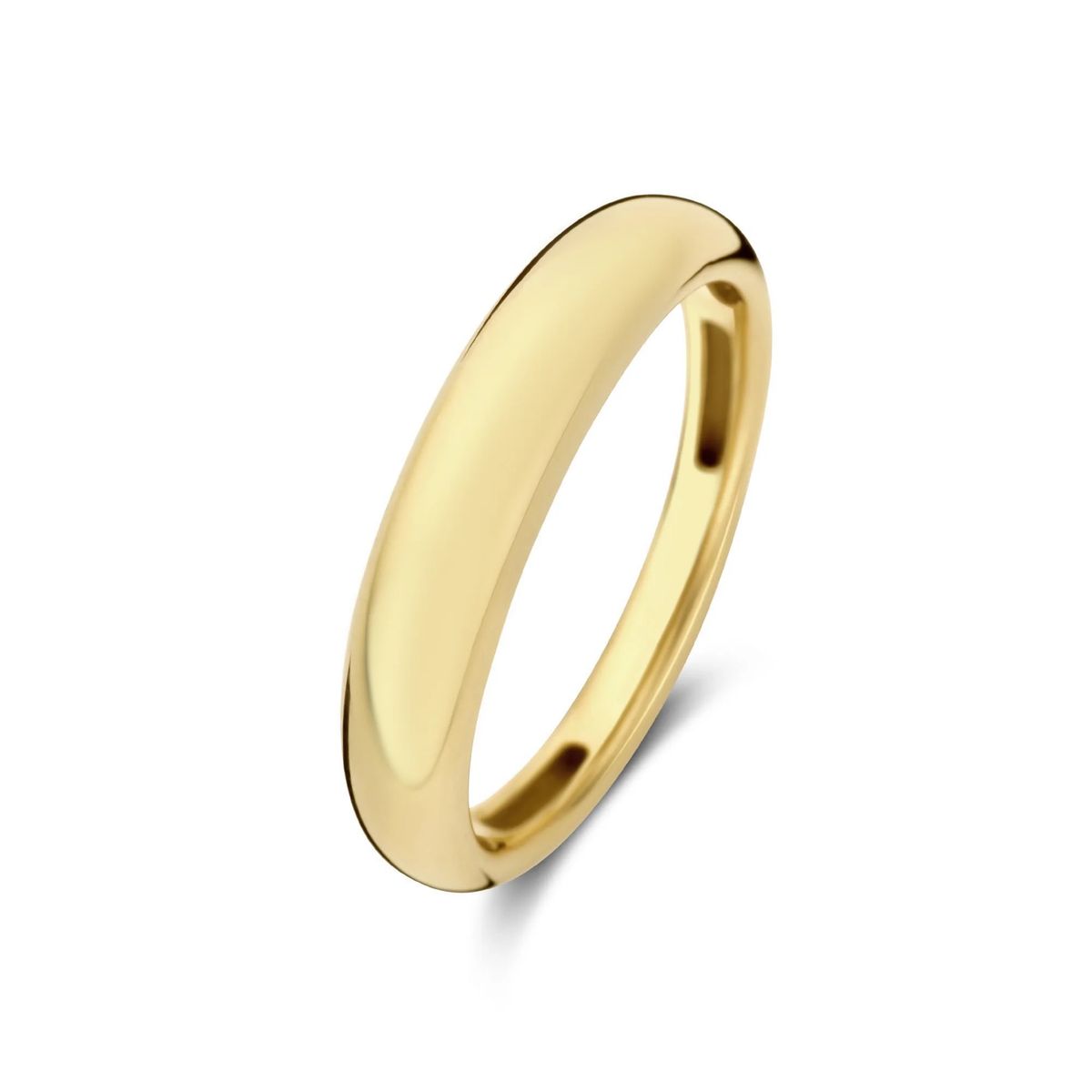 Minimalistischer polierter 14 Karat Goldring
